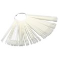 thumbnail image 1 of EeaseCA 50 PCS False Nail Art Tips Sticks Nail Polish Color Plates Display Nail Art Practice Templates(Natural Color), 1 of 5