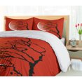 thumbnail image 5 of Ambesonne Nature Duvet Cover Sets, Digital Scene Tree Moon, 2-King, Red Black White, 5 of 7