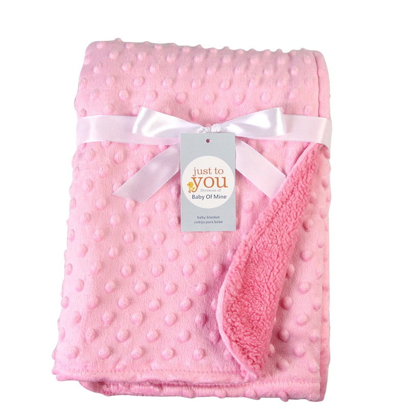 Cute Infant Baby Warm Blanket with Double Layer Blanket Swaddle Bedding Accessories Summer