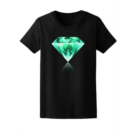 Green Crystal Jewelry Emerald T-Shirt Women -Image by Shutterstock, Female Medium