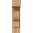 thumbnail image 2 of Ekena Millwork 8"W x 20"D x 32"H Funston Block Rough Sawn Bracket w/ Offset Brace, Western Red Cedar, 2 of 25