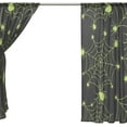 thumbnail image 4 of Coolnut 2 PCS Halloween Green Spider Web Sheer Gauze Door Curtains, Window Curtains Drapes for Living Room Kids Bedroom Window Treatment Decor 84"x55", 4 of 4