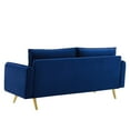 thumbnail image 6 of Sofa, Velvet, Blue Navy, Modern Contemporary Urban Design, Living Lounge Room Hotel Lobby Hospitality, 6 of 9