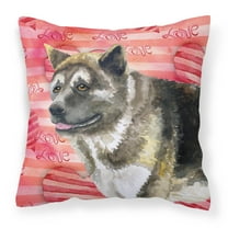 Carolines Treasures BB9756PW1818 American Akita Love Fabric Decorative Pillow  18H x18W multicolor