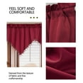 thumbnail image 5 of Btomtd Window Curtains Valance Short Curtains Solid Colour Curtains for Kitchen Living Room Bedroom Kitchen Curtains Small Curtains Through Rod Curtains, 23.62x51.18 inch, Red, 5 of 7