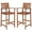 2 PCS Natural, variant on Giantex Patio Bar Stools, Outdoor Acacia Wood Bar Chairs with Sunflower Backrest, Curved Armrests & Breathable Seat, Ideal for Balcony, Sunroom, Patio, Easy Assembly