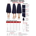 thumbnail image 7 of Women's Solid Basic Casual Elastic Waist A-line Flared Midi Skirt S-3XL, 7 of 7