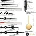 thumbnail image 3 of 3X Quartz Pendulum Trigger Clock Movement Chime Melody Mechanism Clock Kit with 9 Pairs of Hands, 3 of 3