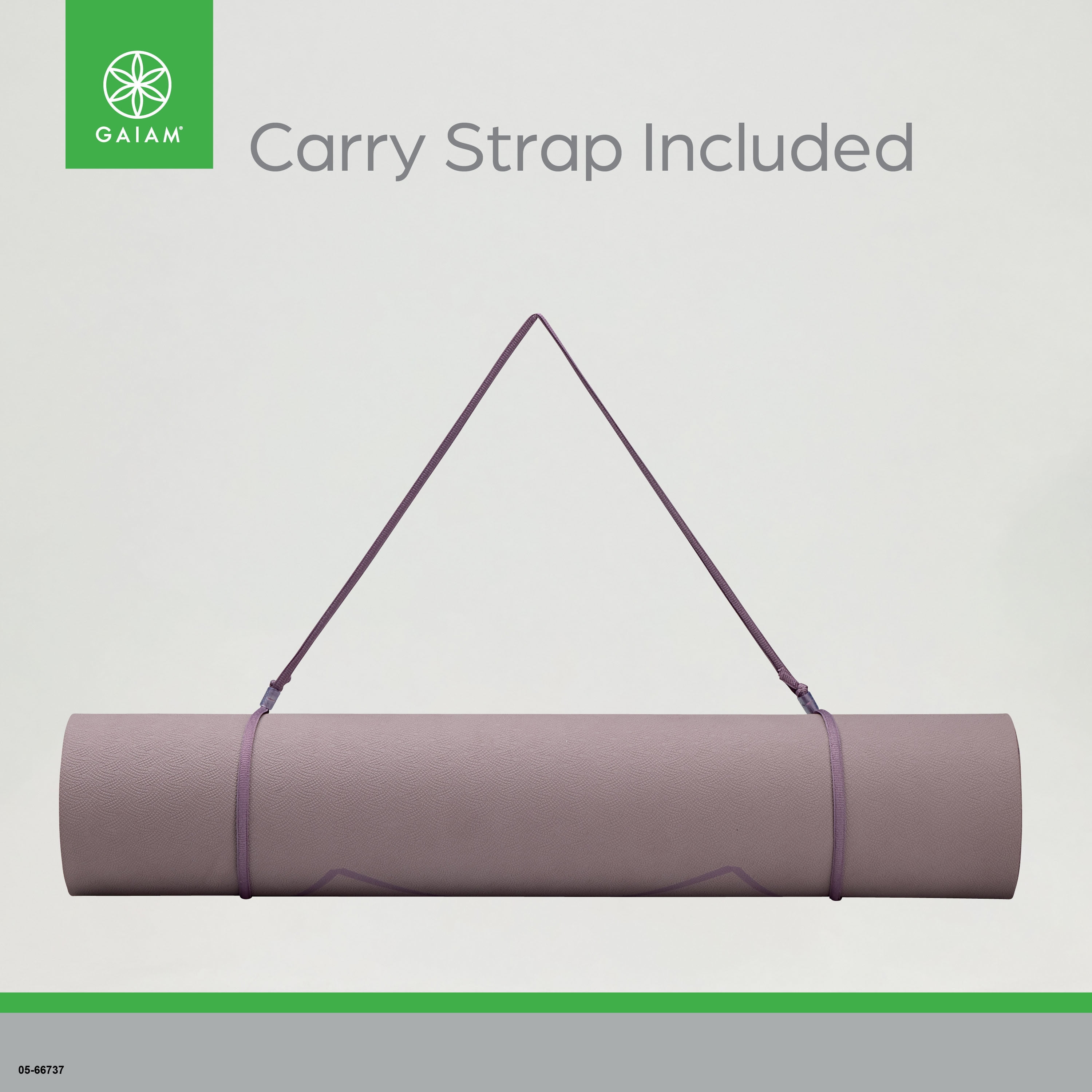 Gaiam Performance Yoga Mat, Made of Durable TPE, 23.5" x 68" x 6MM Thick, Nirvana