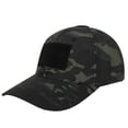 thumbnail image 2 of Toptie Tactical Hat Constructed Operator Baseball Cap Trucker with Loop Patches-Black Camo, 2 of 8