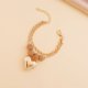 thumbnail image 4 of Gargantilla con colgante de corazón de amor multicapa punk, cadena cubana, joyería de moda estética, día de San Valentín, pulsera multicapa de corazón, aretes de corazón, juego de tres piezas, 4 of 5