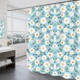 thumbnail image 2 of Shower Curtain Waterproof Fabric Printed Flowers Decorative Curtains Machine Washable 59" x 79", 2 of 6