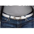 thumbnail image 2 of Women's Leather Ratchet Belt, Trim to Fit 18"- 44" Waist, No Holes, Packed in a Gift Box by CANDOR AND CLASS (W723X White, 25mm Wide), 2 of 8