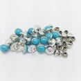 thumbnail image 3 of AMLESO 20 Sets Blue Alloy Round Spikes Metal Studs Rivets Spots Cone Leather Craft DIY, 3 of 5