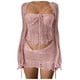 thumbnail image 1 of Conjunto de vestido sexy con top tubo y lentejuelas huecas para mujer - Conjunto de dos piezas, poliéster, ropa para discoteca y fiesta, S-XL, 1 of 5