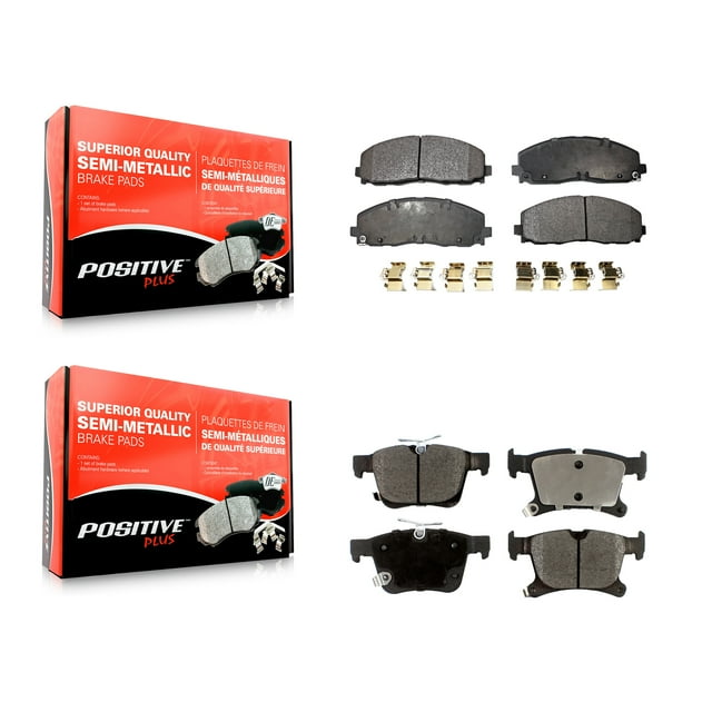 Positive Plus Front Rear Semi-Metallic Brake Pads Kit for Car Chrysler Pacifica Grand Caravan Voyager KPF-100233