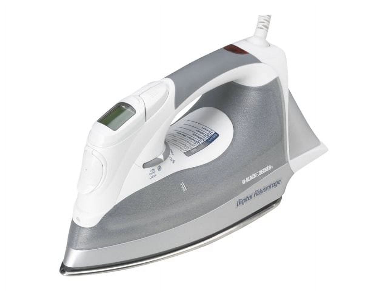 Black & Decker Digital Advantage D2030 - Steam iron - INOX Stainless Steel  sole plate - 1500 W - gray with auto shut-off 