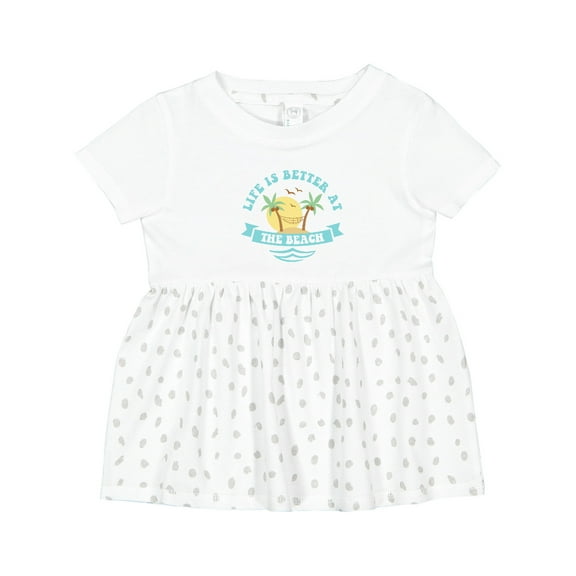 Inktastic Life's Better at the Beach Girls Baby Dress
