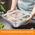 thumbnail image 3 of Square Bakeware Lid, 2-Pack Plastic Food Storage Replacement Cover Set, Fits for 8 x 8 -Inch Baking Pan, 3 of 6