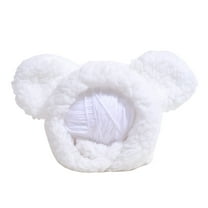 UNTERING Bear Ear Shape Hat for Cat Dress up Funny Costume Pet Hat Christmas Cosplay Warm Headwear Dogs Cat Accessories