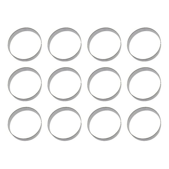 1 Dozen/12 Count Biscuit Circle 5 Inch Cookie Cutters from The Cookie Cutter Shop – Tin Plated Steel Cookie Cutters