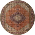 thumbnail image 1 of Ahgly Company Machine Washable Indoor Round Traditional Saffron Red Area Rugs, 4' Round, 1 of 7
