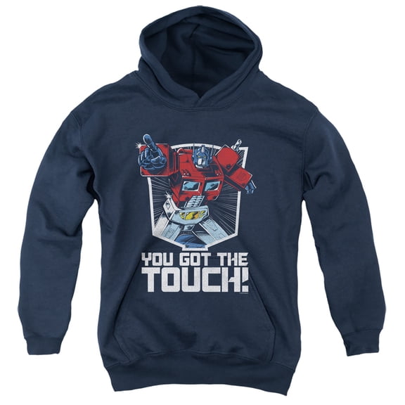 Transformers You Got The Touch Youth Pullover Hoodie Sweatshirt Navy