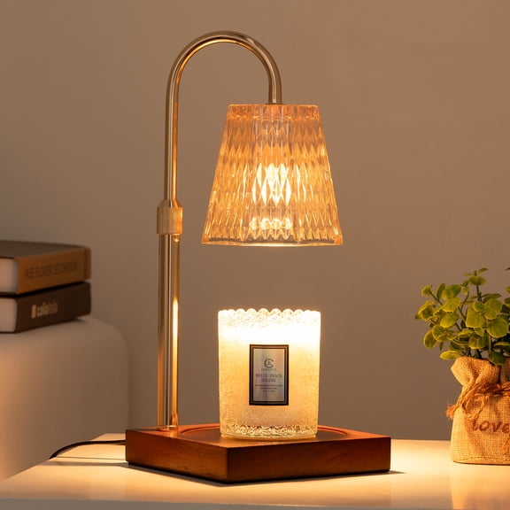 Candle Warmer Lamp with Timer，Dimmable Adjustable Height Timer Gifts Wax Melt Lights for New Home Decor(2*50W Bulbs)