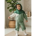 thumbnail image 6 of Loicainy Toddler Baby Fall Spring Hooded Outfit 6 12 18 24 Months 2T 3T 4T Casual Contrast Color Long Sleeve Hoodie and Pants 2 Pcs Clothes Set, 6 of 9