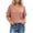 Pink, variant on cocolona Summer Linen Tops for Women V Neck Short Sleeve Shirts Basic Casual Daily Blouses Tee