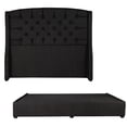 thumbnail image 1 of Box Base cama King Size + Cabecera Sitka negro DICASA, 1 of 6