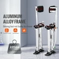 thumbnail image 5 of SKYSHALO Aluminum Drywall Stilts, Adjustable 18''-30'', with Safety Knee Pads, Sturdy & Anti-Slip for Painting, Sheetrock Work, Taping, Silver, 5 of 9