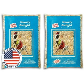 Valley Farms Whole Peanut Kernels Wild Bird Food - 4 LB Bag, No Mess Shelled Peanuts For Chickadees, Blue Jays, Woodpeckers
