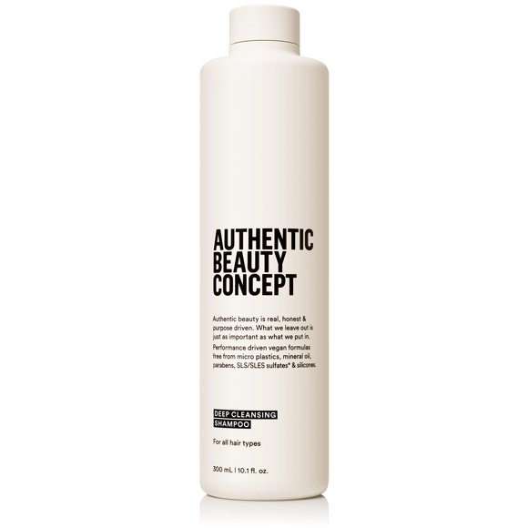 Champú de limpieza profunda Authentic Beauty Concept | Limpiador Purificante | Elimina impurezas y grasa | Todo tipo de cabello | Vegano y libre de crueldad | Sin sulfato | 10,1 onzas líquidas onz.