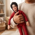 thumbnail image 3 of Michael Poseable Plush Dolls – 11 Inch Soft Stuffed Figures with Wireframe, Bendable Pop Star Collectible Set for Desk Display, Music Fan Gift, 3 of 5