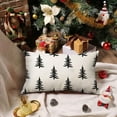 thumbnail image 4 of Christmas Pillow Covers 12x20 inch Christmas Tree Decorative White Throw Pillow Covers Winter Famliy Decoration for Home Couch 040, 4 of 6