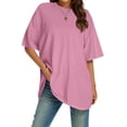 thumbnail image 2 of Women Summer Tops Women Crew Neck Fitted Shirt Basic Tops Short Sleeves Summer T Shirt Classic T Tee plus Size Full Sleeve Shirts for Cute Girl Junior Short Teen Girl Oversize Tees plus Size Light, 2 of 4