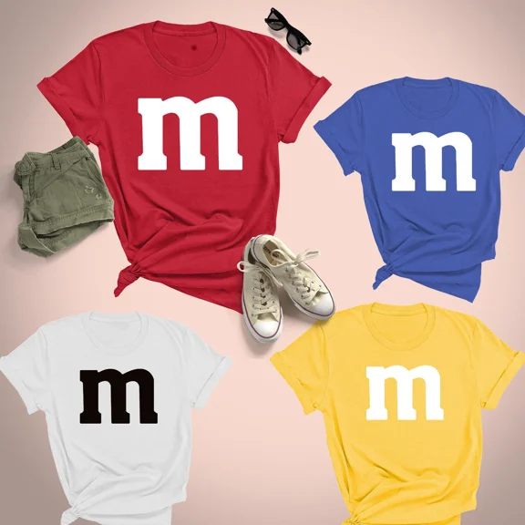 M&M TShirt Sweet Halloween Stag Do Couples Costume Funny Shirt Novelty Dress