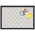 thumbnail image 2 of PinPix 24x16 Custom Cork Bulletin Board Diamond Modern Beige White Poster Board Has a Fabric Style Canvas Finish, Framed in Diamond Modern Beige White, by ArtToFrames (PinPix-1801), 2 of 5