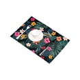 thumbnail image 3 of MKHERT Bright Summer Hibiscus Flowers and Exotic Palm Leaves Placemats Table Mats for Dining Room Kitchen Table Decoration 12x18 inch,Set of 6, 3 of 4