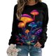 thumbnail image 2 of Xuyuer Spring Summer Printed Sweatshirt Women Casual Hoodless Long Sleeve Printed Flowers Shirts Autumn Pullover Warm Sweatshirt, 2 of 5