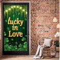 thumbnail image 2 of Lucky in Love Green Clover Backdrop Party Wedding Event Decoration Background Hanging Display Sign Celebration Photography Prop, 2 of 4
