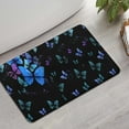 thumbnail image 2 of Black Butterfly Pattern Bathroom Rugs Mat,Non Slip Microfiber Bathroom Rug,Rubber Backing,Soft Bathroom Mats for Bathroom Floor,Tub and Shower,17x27in(43x68cm), 2 of 5