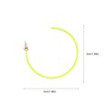 thumbnail image 2 of Masteelf 1 Pair Heart-Shaped Hollow Lightweight Earrings for Women, Simple Design Fluorescent Green Fashion Jewelry, 2 of 8