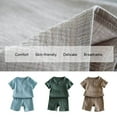thumbnail image 4 of Kids Short Sleeve Soft Gauze Fabric Breathable Summer Set - Boy and Girl Short Sleeve T-shirt Suit, 4 of 7