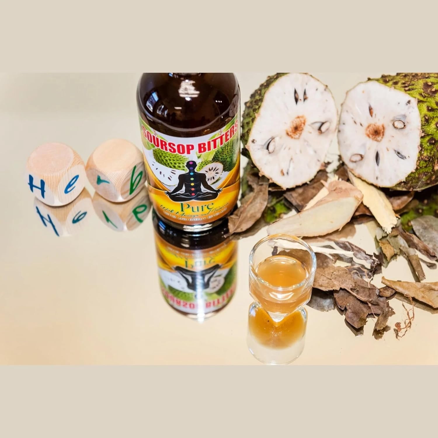 LIQUID BLENZ Pure Soursop Bitters with Moringa & Turmeric – Herbal Detox & Natural Energy Support, 16 fl oz