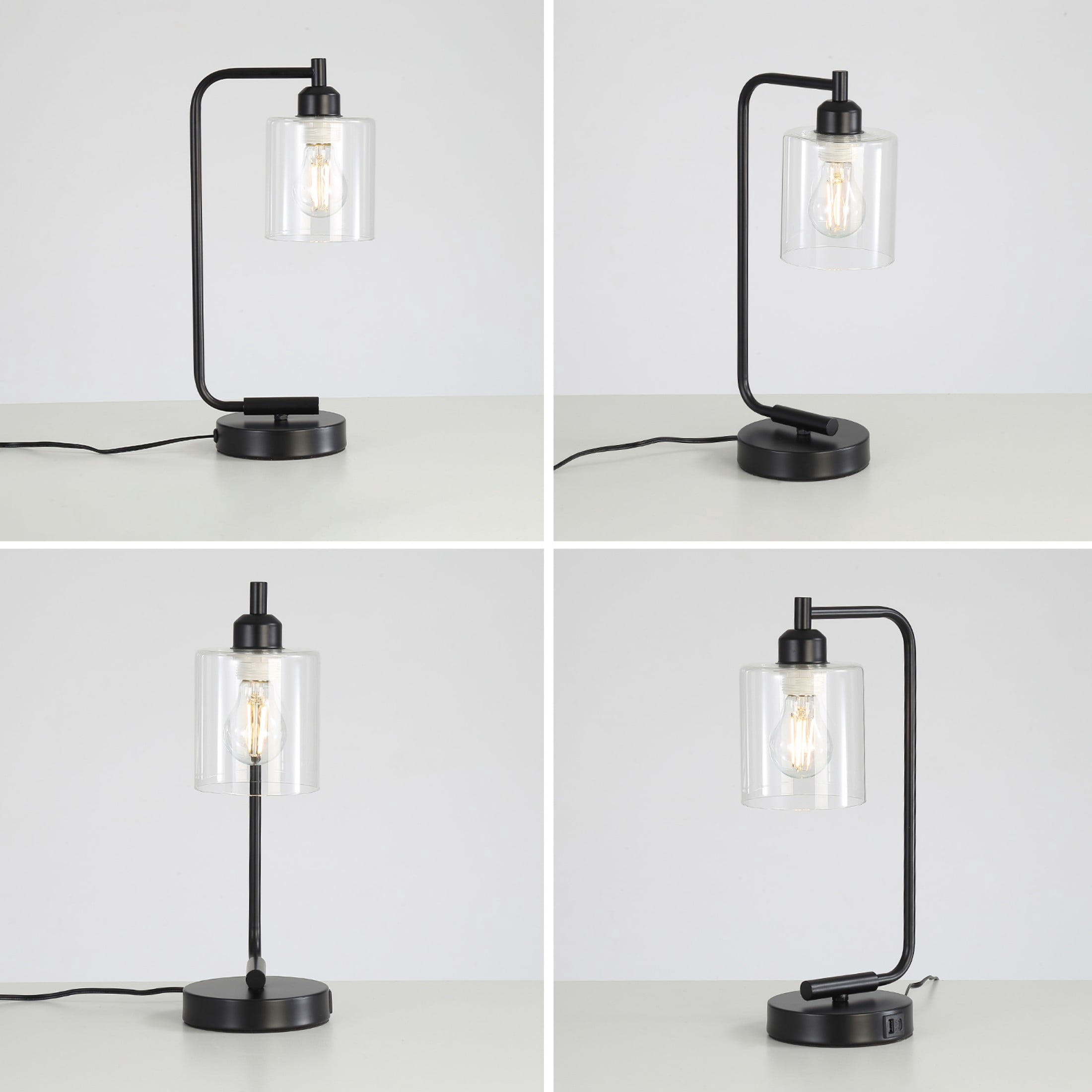 Sofucor LED Desk Lamp Touch Control Metal Desk Light  3 Brightness Levels Dimmable Home Office Desktop Lamp for Reading, Studying, Nail, College Dorm, Black，2 Packs