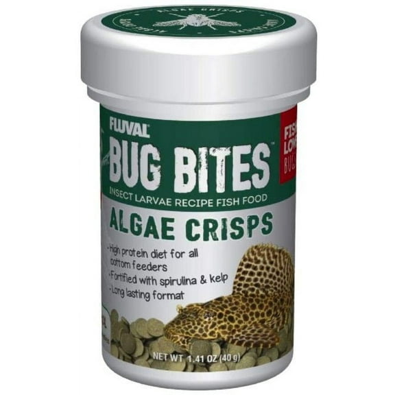 Fluval Bug Bites Algae Crisps [Aquarium, Foods Freeze Dried] 1.41 oz