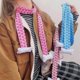 thumbnail image 4 of Popular Skinny Scarf 2000s Punk Scarf Thin Long Scarf Love Heart Scarves Neckwear Adult Casual Neck Warmer Eye Catching White, 4 of 4