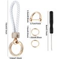 thumbnail image 2 of HUGFEGWE Car Keychain for Women, Rhinestone Leather Key Holder, Anti Lost Wallet Keychain for Car Key Access Card CA919-164049, 2 of 9